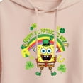 thumbnail image 3 of SpongeBob SquarePants - Spongebob Happy St. Patricks Day - Juniors Cropped Pullover Hoodie, 3 of 6