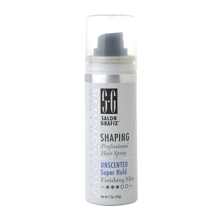 Salon Grafix Professional Shaping Hair Spray Finishing Mist Super Hold Unscented 1.5 oz.(pack of 12)