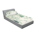 thumbnail image 2 of Ambesonne Paisley Fitted Sheet & Pillow Sham Set, Floral Vintage Patterns, Twinxl, Laurel Green, 2 of 2