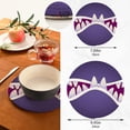 thumbnail image 3 of SKYSONIC Funny Monsters Teeth Pot Holders Trivets, 2 Pcs Heat Resistant Trivets,3D Purple Cotton Thread Weave Mats for Hot Pads Pans Pot Bowl Teapot for Kitchen Decor, 3 of 7