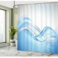 thumbnail image 5 of Ambesonne Abstract Shower Curtain, Modern Wavy Surfer, 69"Wx75"L, Pale Blue and White, 5 of 5