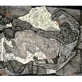 thumbnail image 2 of Schiele, Egon 13x12 Black Ornate Wood Framed with Double Matting Museum Art Print Titled - Liebespaar - Mann Und Frau I, 2 of 4