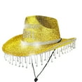 thumbnail image 6 of HNMKIU Super Shiny Western Cowboy Style Hat For Dazzling Birthday Party And Occasions Gold,One Size, 6 of 6