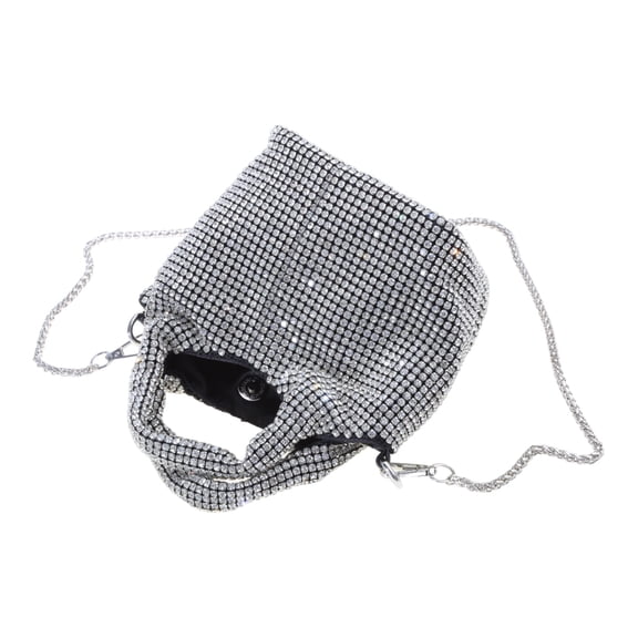 Aellinatey Rhinestone Mini Bucket Bag Sparkly Handbag Evening Purse Party Wedding Bridal
