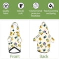 thumbnail image 6 of Fotbe Travel Elements Print Small Dog Sweater Hoodies Pet Grey Hooded Soft Fleece Sweatshirts with Pocket Fall Winter Puppy Cat Sweaters Warm Clothes-Medium, 6 of 7