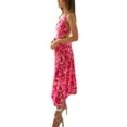 thumbnail image 6 of nvzhuang Women Summer Midi Dress Spaghetti Strap Cross Tie-Up Backless Sleeveless Dress, 6 of 9