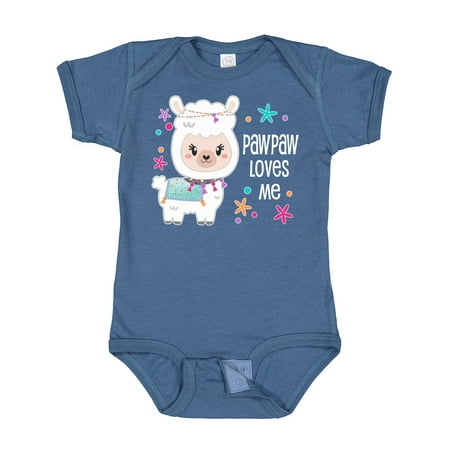 

Inktastic Pawpaw Loves Me- Cute and Happy Llama Gift Baby Boy or Baby Girl Bodysuit