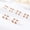 Rose Gold, variant on 5 Pairs 3mm-7mm Round Ball Studs Earrings 316L Stainless Steel Studs Earring Set for Women Men, Black