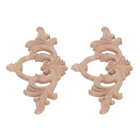 

Decorative Wood Appliques Flat Bottom Eco Friendly Long Term Carved Wood Trim For House