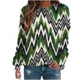 thumbnail image 1 of Blusa de manga larga con estampado étnico Retro a la moda para mujer, suéter informal con cuello redondo, Tops, camisetas de chándal Fridja  fjkfkj6574, 1 of 5
