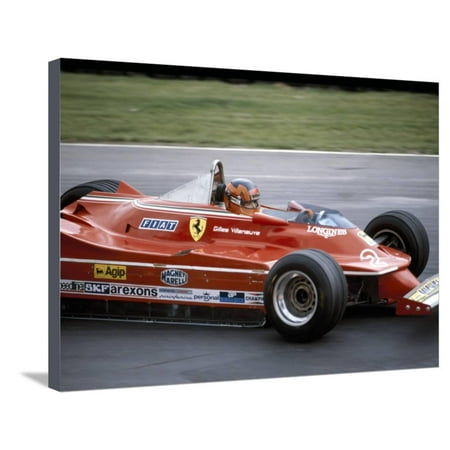 - Gilles Villeneuve Racing a Ferrari 312T5, British Grand Prix, Brands Hatch, 1980 Stretched Canvas Print Wall Art