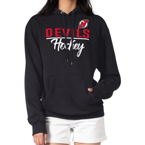 Women's G-III 4Her by Carl Banks Black New Jersey Devils  Team Sport Tri-Blend Fleece Hoodie