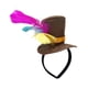 thumbnail image 3 of Mini sombrero de copa, tocado, plumas artificiales, accesorios para disfraces, tocado para baile con diadema, 3 of 8