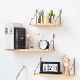 thumbnail image 4 of Flmtop Storage Shelf Strong Load Bearing Detachable Multi Colors Wall-mounted Wooden Display Stand Home Decoration, 4 of 8