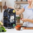 thumbnail image 3 of HELLHERO Dust Cover 1Pcs Space Cat Pattern Fall Festival Coffee Machine Dust Cover, 3 of 6