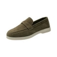 thumbnail image 2 of Viluyesy Womens Loafer, Low Vamp Comfort Fashion Suede Leather Flat Slip On Sneaker Army Green US8.5, 2 of 5