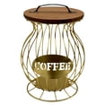 thumbnail image 1 of Organizador de cápsulas de café Cesta para cápsulas de café Barra de café de metal independiente Oro M, 1 of 9