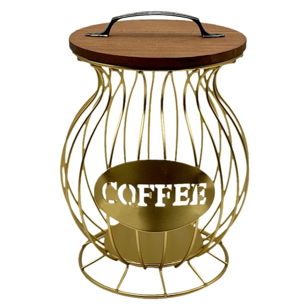Organizador de cápsulas de café Cesta para cápsulas de café Alambre Accesorios de barra de café Grande Oro M