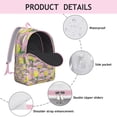 thumbnail image 2 of Cute Hedgehog Backpack – Adorable Cartoon Forest Scene Pattern with Floral Design and Artistic Aesthetic Bookbag for Travel, 2 of 5
