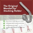 thumbnail image 4 of Haute Decor The Original MantleClip® Stocking Holder - Real Galvanized Steel   Size: 4 Pack, Color: Galvanized, 4 of 6