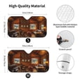 thumbnail image 3 of Bingfone Log Cabin Inside Car Windshield Sun Shade Protector Keep Your Vehicle Cool Sun Shield Visor Cover Foldable For Car Truck Suv-Medium, 3 of 9
