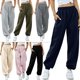 thumbnail image 2 of Pantalones cálidos de invierno, pantalones deportivos de polar para mujer, pantalones deportivos casuales de uso diario, pantalones largos, pantalones deportivos de color sólido multicolor para otoño, 2 of 5