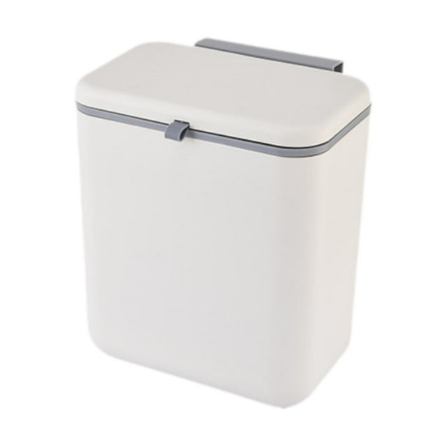 jifeng Hanging Trash Bin with Inner Bucket Garbage Can Kitchen Waste Basket Stylish Beige