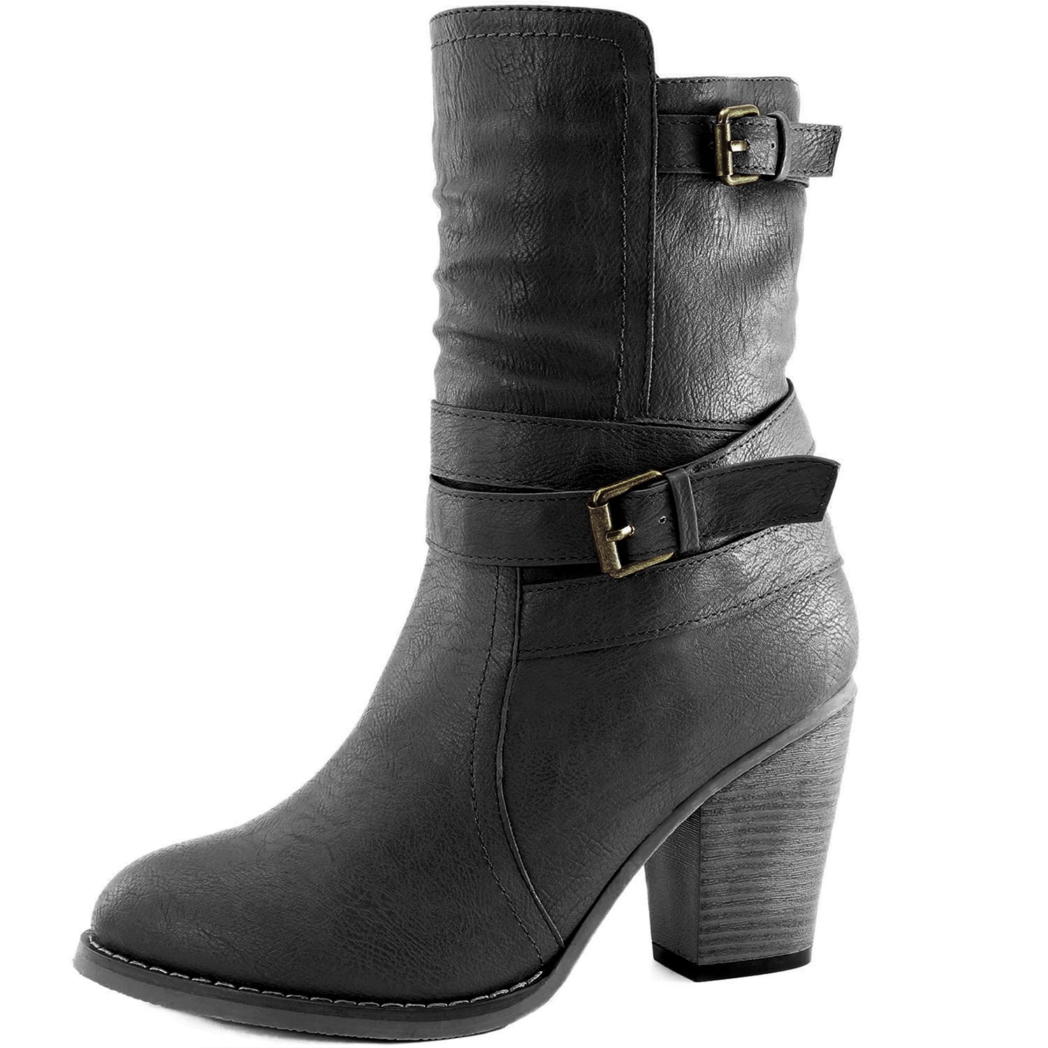strappy buckle boots
