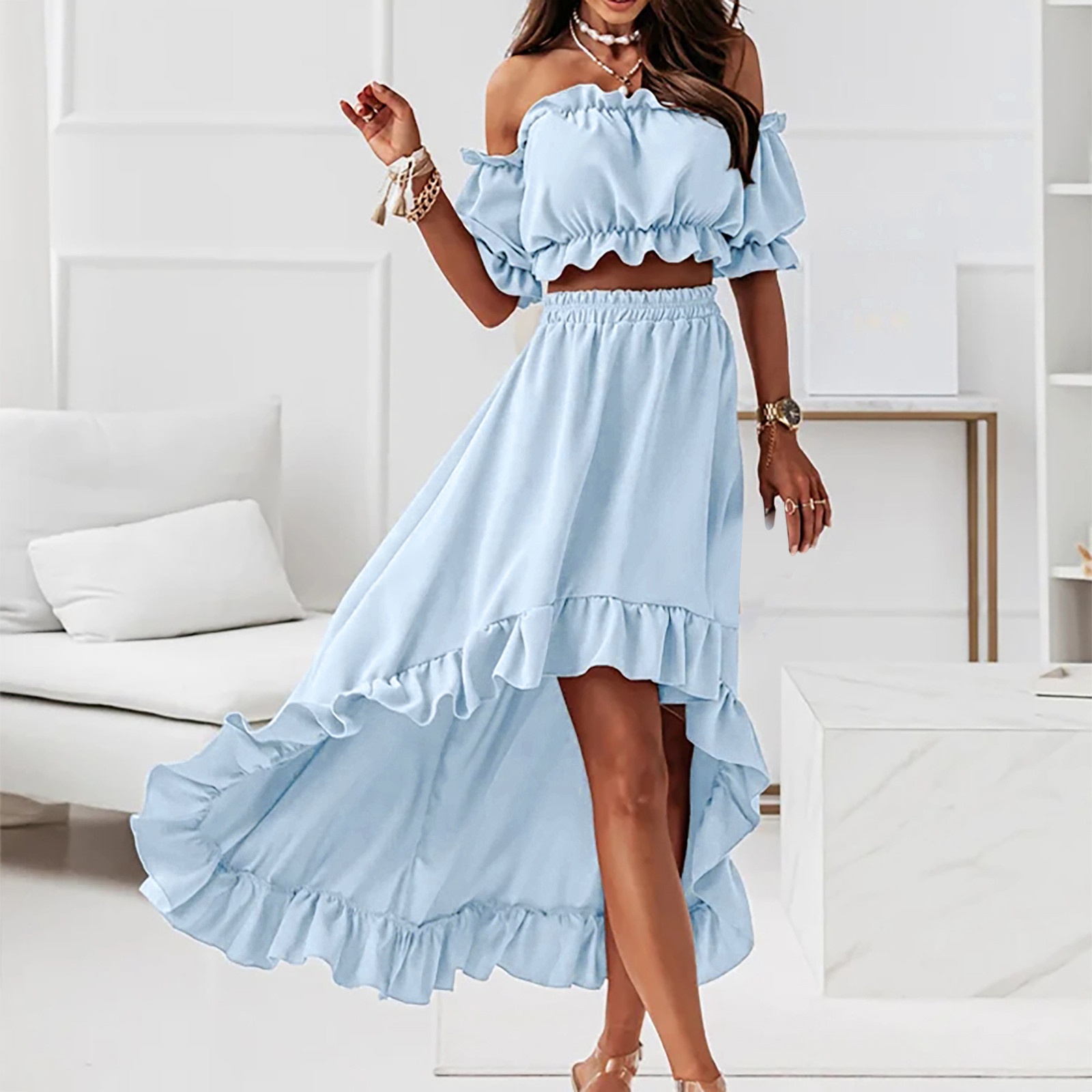 トップス 2WAY SPONGE SHIFT DRESS Mock Neck Shift Dress – English Factory