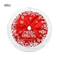 thumbnail image 4 of Red Christmas Tree Skirt with Snowflake & Reindeer, Rustic Double-Sided Xmas Tree Skirt Christmas Decorations for Holiday Party Decor Indoor Outdoor, 4 of 10