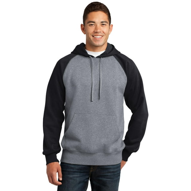 Sport-Tek Men's Raglan Colorblock Pullover Hooded Sweatshirt - ST267