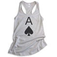 thumbnail image 1 of Ace Of Spades Tank Top, Ladies Racerback Tank Top, Cute Ace Tank, Cards Tank, Poker Tank, Silver Gray, Large, 1 of 3