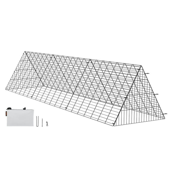 VEVOR Chicken Tunnels, 118.1 x 28 x 24.2 inch (LxWxH) Chicken Tunnels for Yard, Portable Chicken Tunnels for Outside Easy Installation, Chicken Coop Run, Suitable for Chickens, Ducks, Rabbits