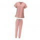 thumbnail image 3 of 2x Conjunto de Uniforme Médico para Mujer, Top Y Pantalones con Cuello en V Resistente rosa y gris, 3 of 9