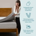 thumbnail image 6 of Lucid Charcoal and Gel Covered Memory Foam Mattress Topper, 4 inch, Twin, 6 of 15