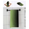 thumbnail image 6 of Dark Sea Green Black Ombre Towel Set of 3, Soft Microfiber Bath Towels, Hand Towel, Washcloths, Modern Gradient Abstract Art Quick-Dry Absorbent Towels for Bathroom Kitchen Hotel Beach Gym Spa, 6 of 7