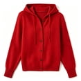 thumbnail image 4 of Luvrsol Cardigan Sweaters for Women Plus Size Hooded Lapel Collar Button Down Knit Jacket Solid Casual Sweater Coat S-3XL, 4 of 4