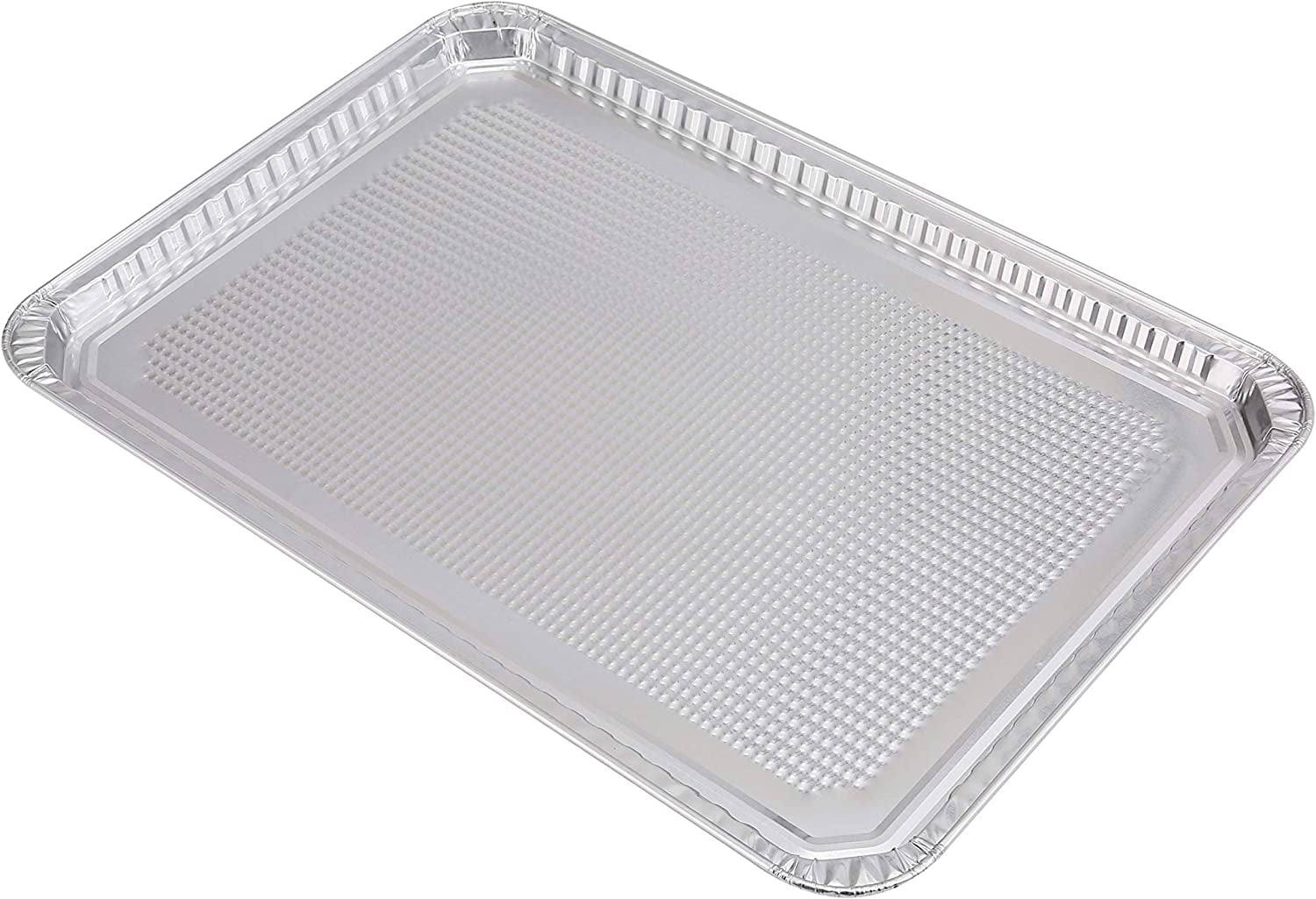 Disposable Bakeware Aluminum Rectangular Cookie Sheets for Baking and Roasting, 12 Count-16" x 11" x 0.25" - Textured, Made from Aluminum - Baking Sheets, Baking Pans, Foil Cookie Sheet