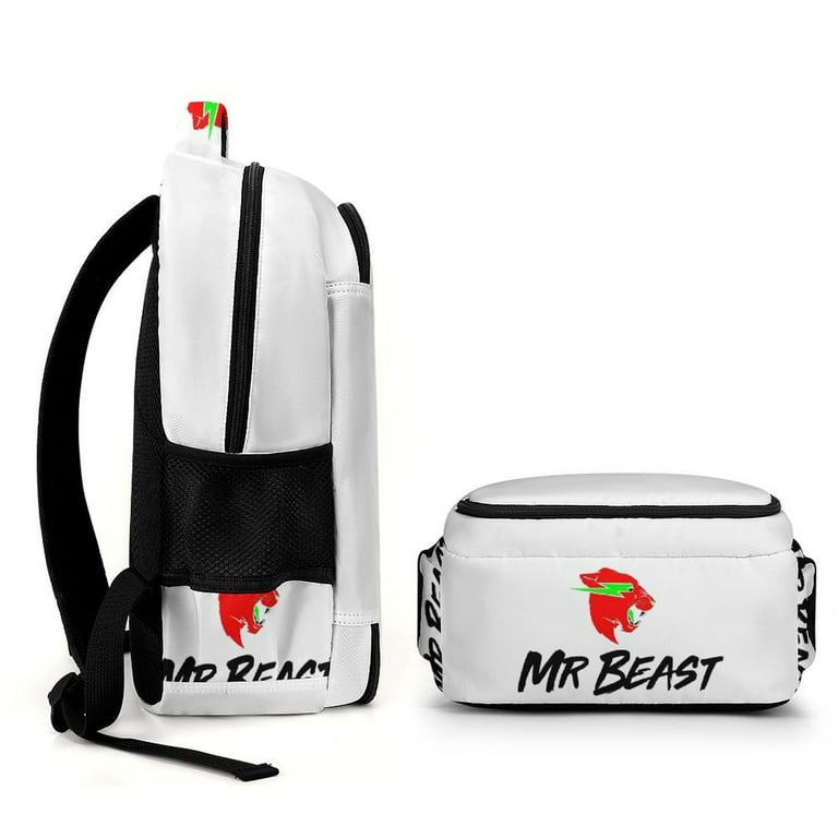 Mr-Beast Backpack, Lightweight Dual Zippers School Backpacks