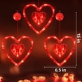 thumbnail image 7 of SNNROO Valentines Day Decor, 3 Pack Red Heart-Shaped Love Window Lights with Suction Cup, Timer Function & Slow Fade Mode Battery Operated Romantic Lights for Valentine's Day(C), 7 of 7