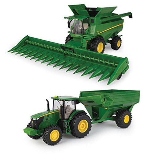 John Deere 1/32 Corn Harvesting Set Tractor/Combine TOMY #LP68212 NEW Torn Box 