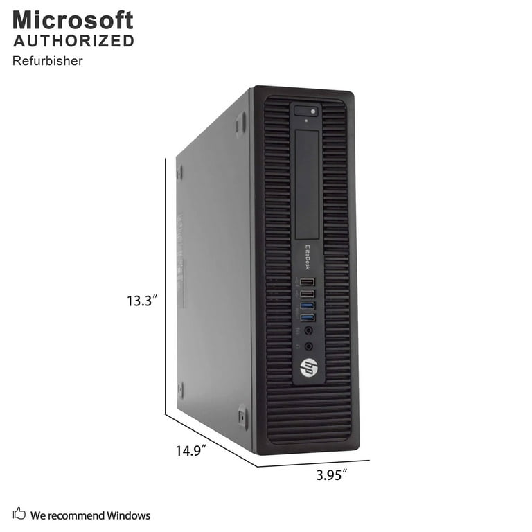 HP EliteDesk 705 G1 SFF Business Desktop Computer PC, AMD A4 PRO-7300B  3.8GHz, 16G DDR3, 512G SSD, DVDRW, WiFi, BT, DP, VGA, Windows 10 Pro 64