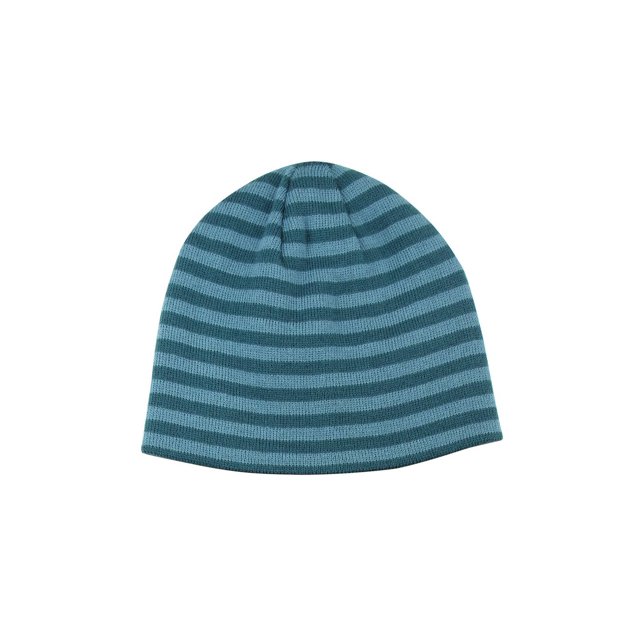 Bonnet Réversible d'Hiver à Rayures Sans Manches, Marine/magenta