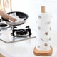 thumbnail image 5 of Portarrollos de cocina, soporte para toallas de papel antideslizante, soporte para toallas de madera para cocina, baño -, 5 of 5