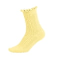 thumbnail image 2 of Cloaraye Kids Girls Socks Knitting Cotton Crew Socks Solid Color Ruffle Socks for 1-12 Years Old, 2 of 5