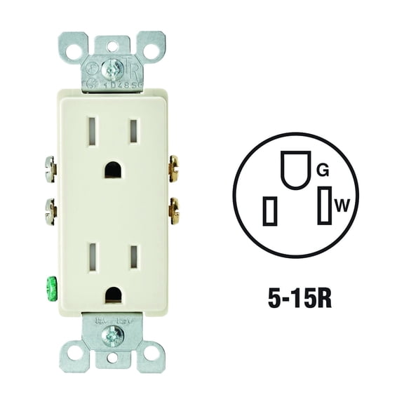 Leviton Decora Tamper Resistant Duplex Outlet - Pack of 2