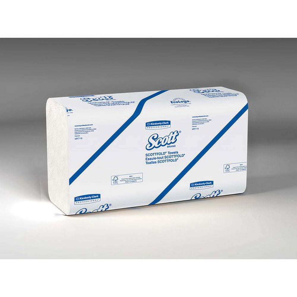 ScottFold Scott Paper Towels 9.40"x12.40" - White Paper 175/Pack - 4375/Carton