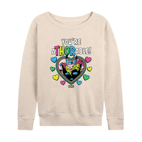 Marvel Thor - Valentine You're Athorable - Women's French Terry Pullover Long Sleeve Shirt