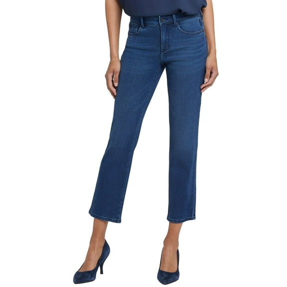 NYDJ womens  Marilyn Ibiza Blues Straight Leg Jean, 8