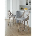 thumbnail image 3 of LumiSource Grey Charlotte 24" Fixed-Height Counter Stool - Set of 2, 3 of 6
